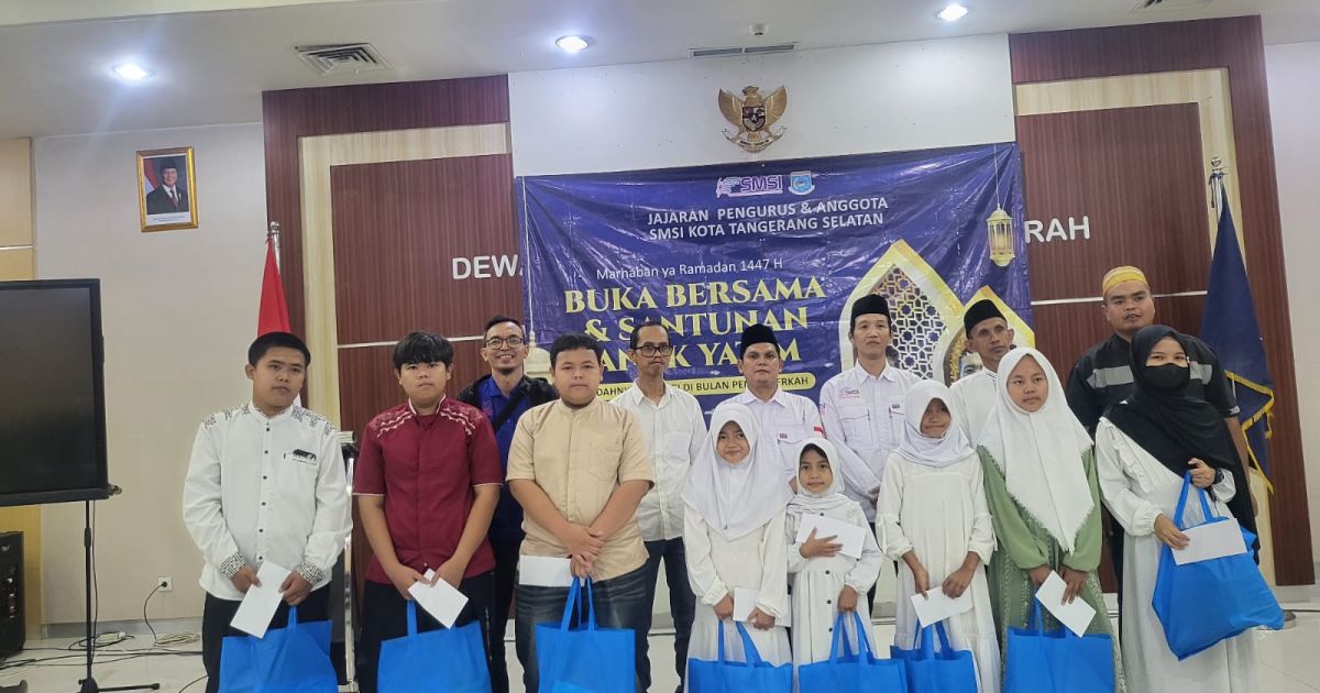 Safari Ramadhan Penuh Berkah, SMSI Tangsel Gandeng Pesantren Samawa Saluran Puluhan Bingkisan