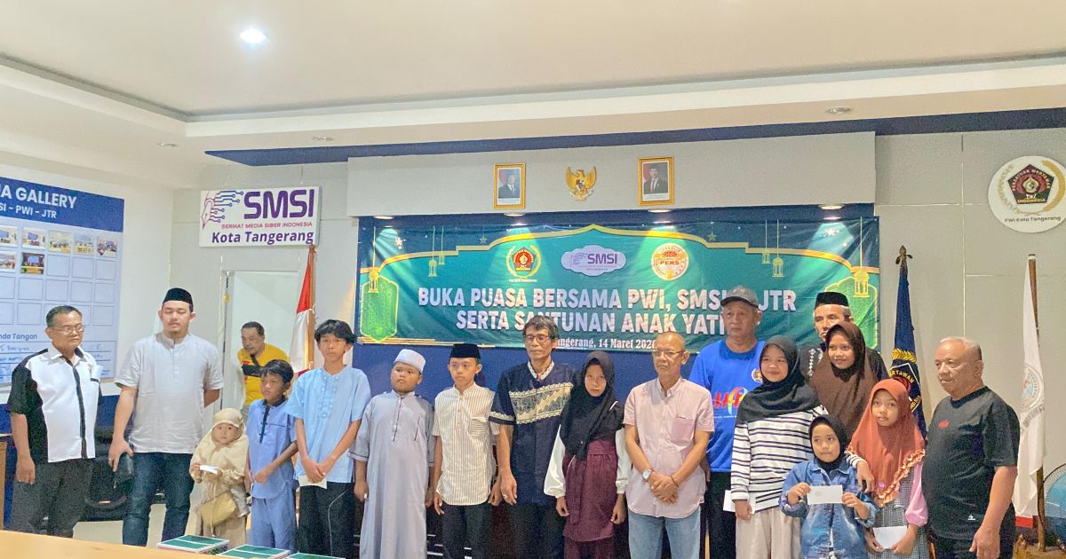 PWI, SMSI dan JTR Kota Tangerang Gelar Buka Puasa Bersama dan Santunan Anak Yatim