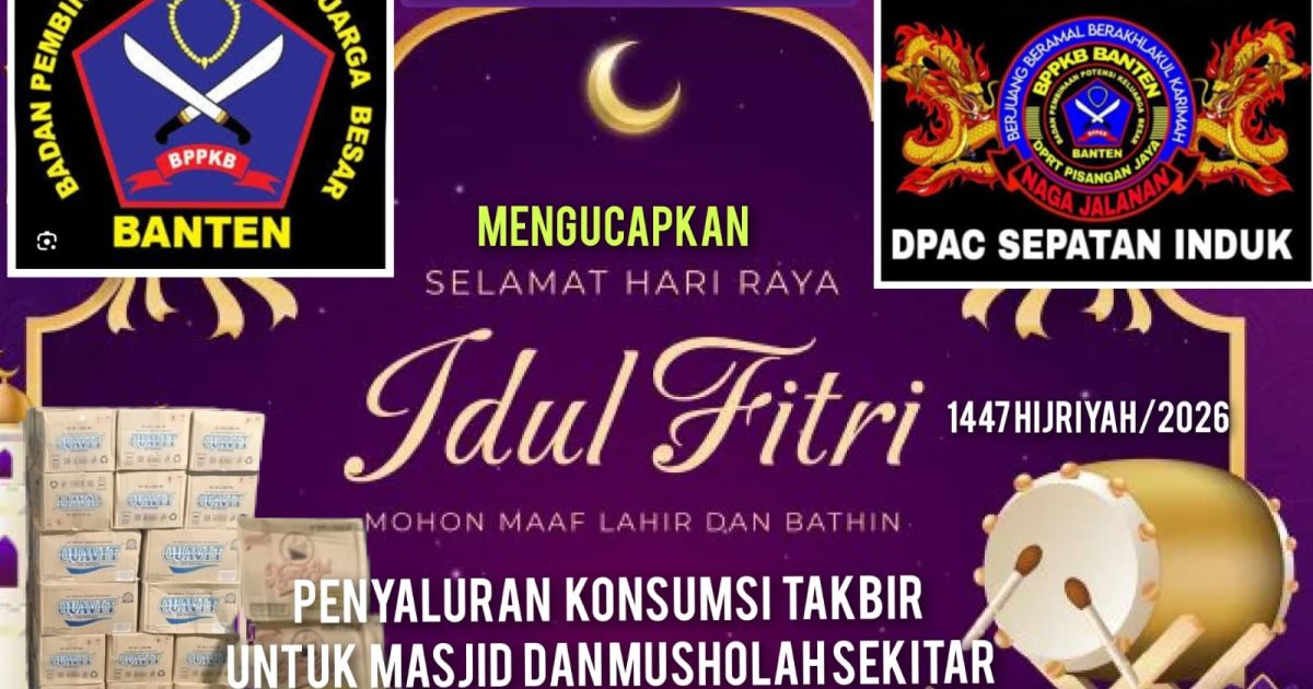 BPPKB Banten Ranting Pisangan Jaya Salurkan Konsumsi Takbiran Di Kampung Sarakan Untuk Mushola Maupun Masjid