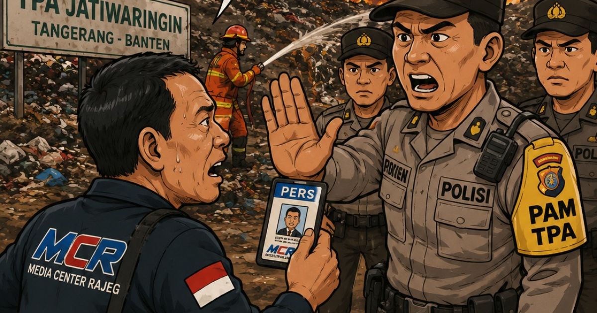 Ketua media Center Rajeg di Larang Masuk Ke lokasi Kebakaran TPA Jati Waringin Oleh Oknum Polisi