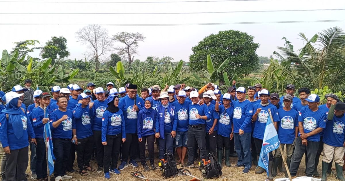 Gerakan Langit Biru Warnai HUT Demokrat, Kali Dibersihkan dan Pohon Ditanam di Tangerang