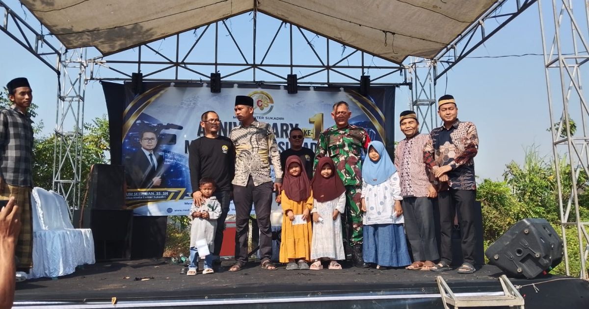 Satu Tahun Berkarya Bersama Menginspirasi dan Berbagi, Media Center Sukadiri Rayakan HUT Ke - 1 Santuni Yatim Piatu