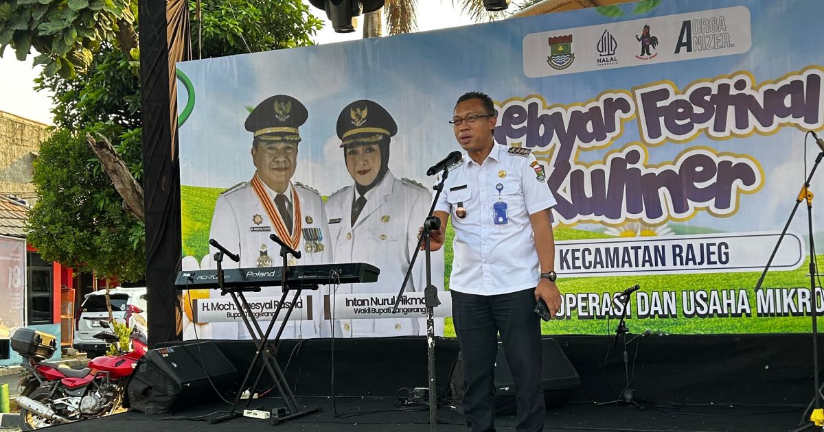 Dinas Koprasi dan Usaha Mikro Kabupaten Tangerang Berkolaborasi Dengan Kecamatan Rajeg Gelar Festival Kuliner