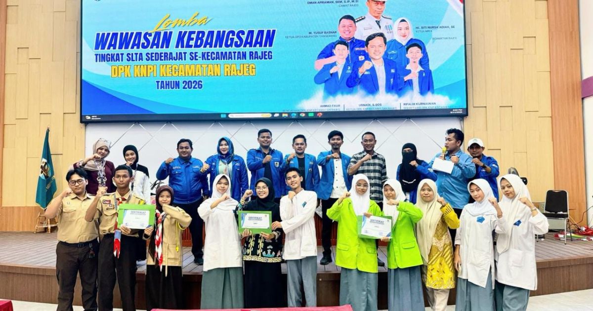 Lomba Wawasan Kebangsaan KNPI Kecamatan Rajeg Dimenangkan SMK Mutiara Insan Nusantara