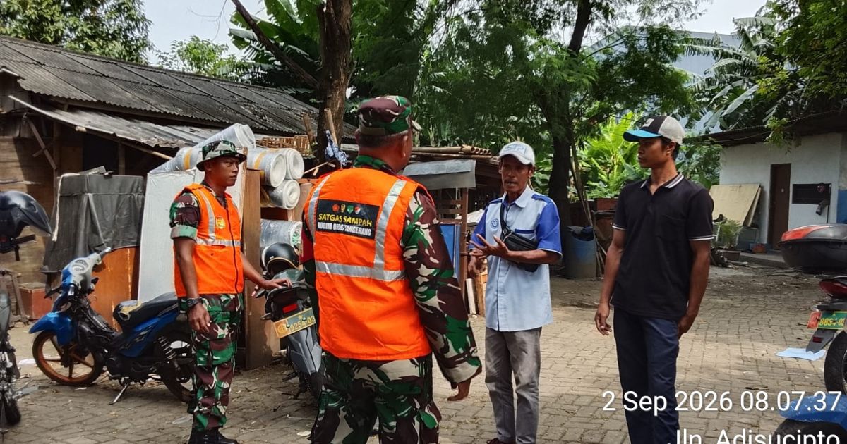 Koramil 02/Batuceper Sosialisasikan Penanganan Darurat Sampah di Wilayah Benda