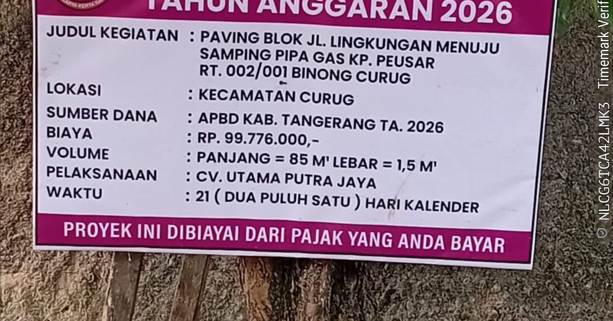 Proyek Paving Blok Kampung Peusar Kelurahan Binong Curug Abaikan K3