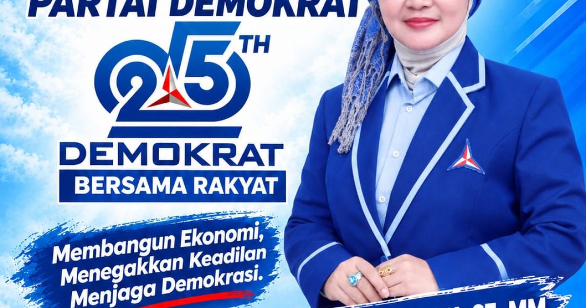 HUT Partai Demokrat yang ke 25 ,Hj Aida Hubaedah SH.SE.MM Fraksi Partai Demokrat Sekaligus Ketua DKKT dan Ketua DPC PDRI Kabupaten Tangerang ; AHY Pemimpin Masa Depan, Berkualitas Kebanggan Kita Semua